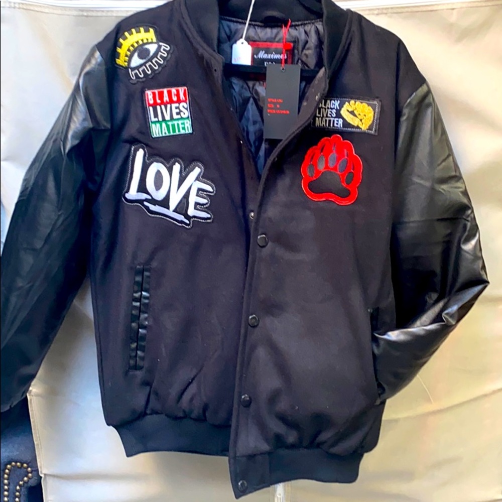 Letterman jacket custom patched
